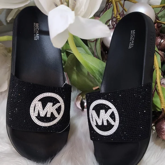 Michael Kors Rhinestone Women's Slides  New - Picture 2 of 9